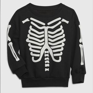 GAP Skeleton Sweatshirt in Black and White Bones